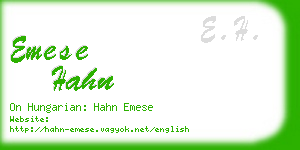 emese hahn business card